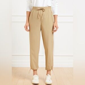 Talbots Woven Dance Pant Cropped Light Oak Women’s M Lightweight Casual Travel